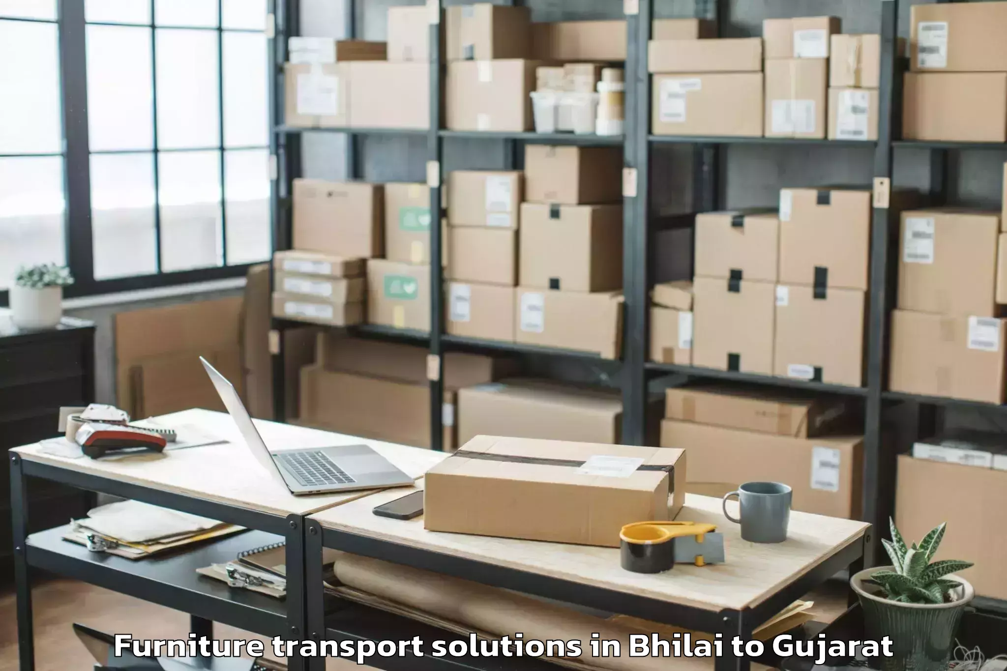 Expert Bhilai to Talaja Furniture Transport Solutions